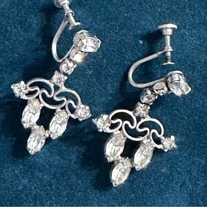 Elegant Silver Crystal Earrings